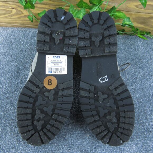 Cliffs by White Mountain Peyton Women Ankle Boots Boots Gray Fabric Lace Up Sz 8 - Picture 9 of 11